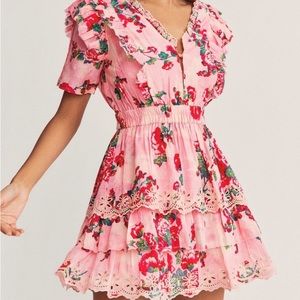 Loveshackfancy Aldina Mini Dress Pink Desert ONLY WORN ONCE